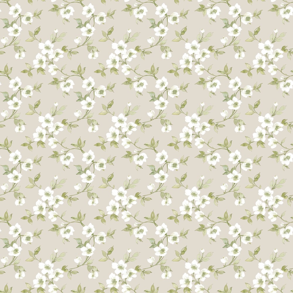 Galerie Wallcoverings Secret Garden Delicate Flower Trail Non-woven Matte Wallpaper Roll