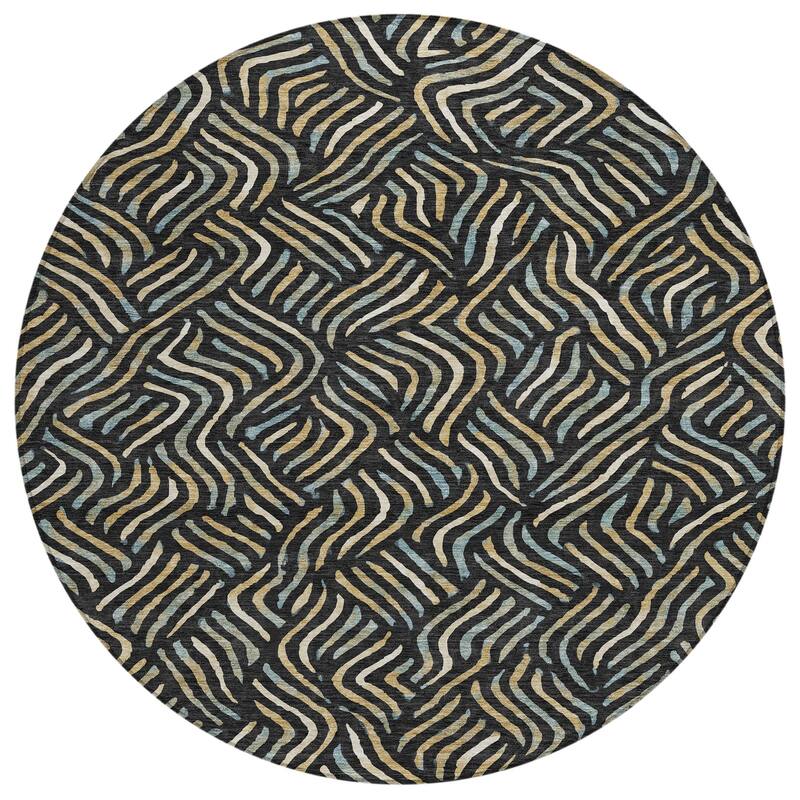 Machine Washable Indoor/ Outdoor Modern Jamie Chantille Rug