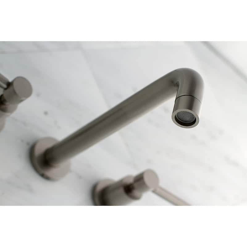 Concord 3-Hole Wall Mount Roman Tub Faucet in Polished Nickel
