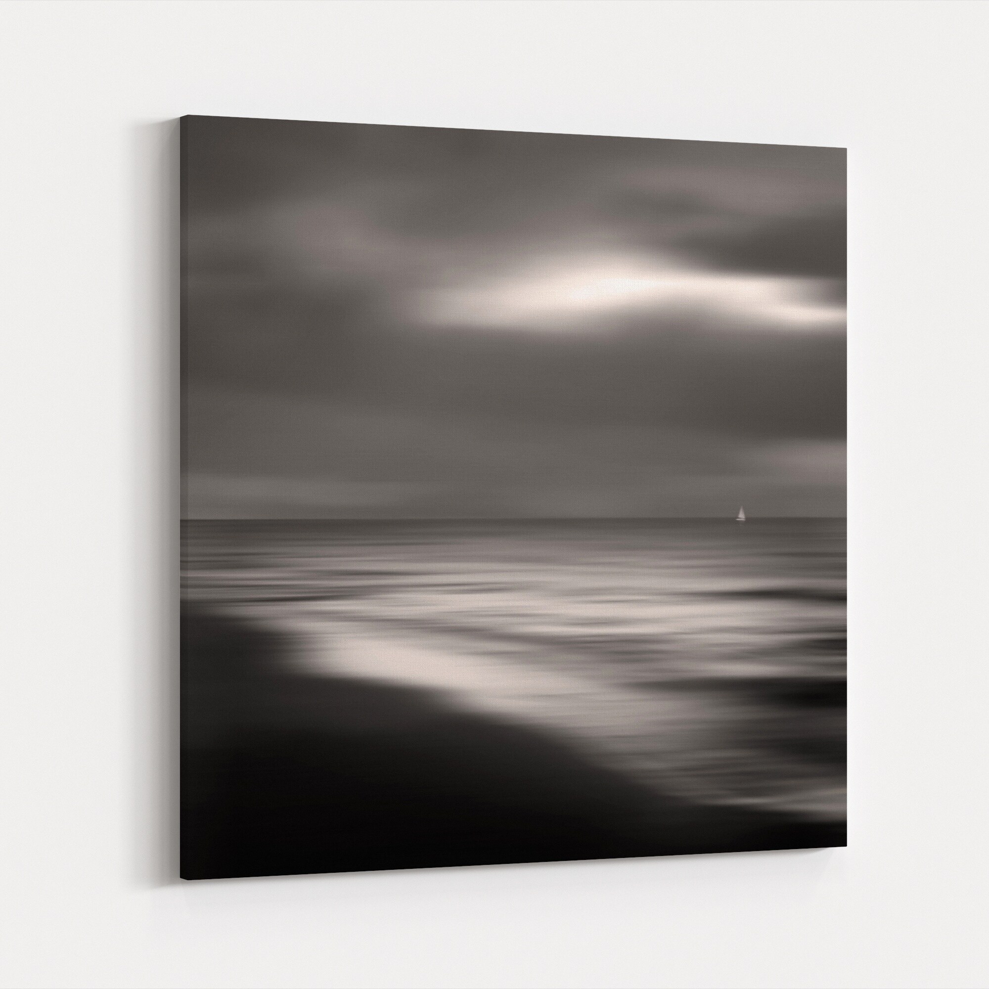 Shop Abstract Black And White Landscape Canvas Wall Art Print