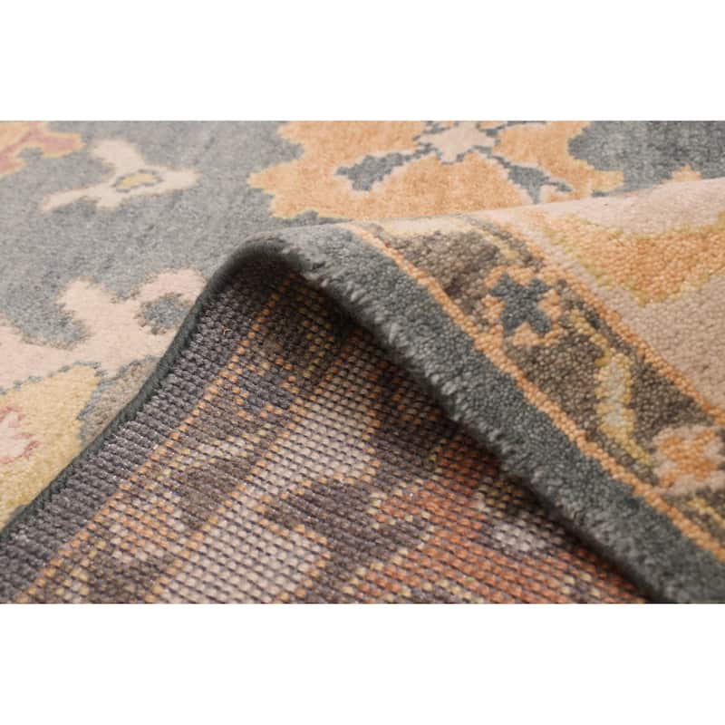 ECARPETGALLERY Hand-knotted Modern Oushak Dark Teal Wool Rug - 7'11 x 9'6