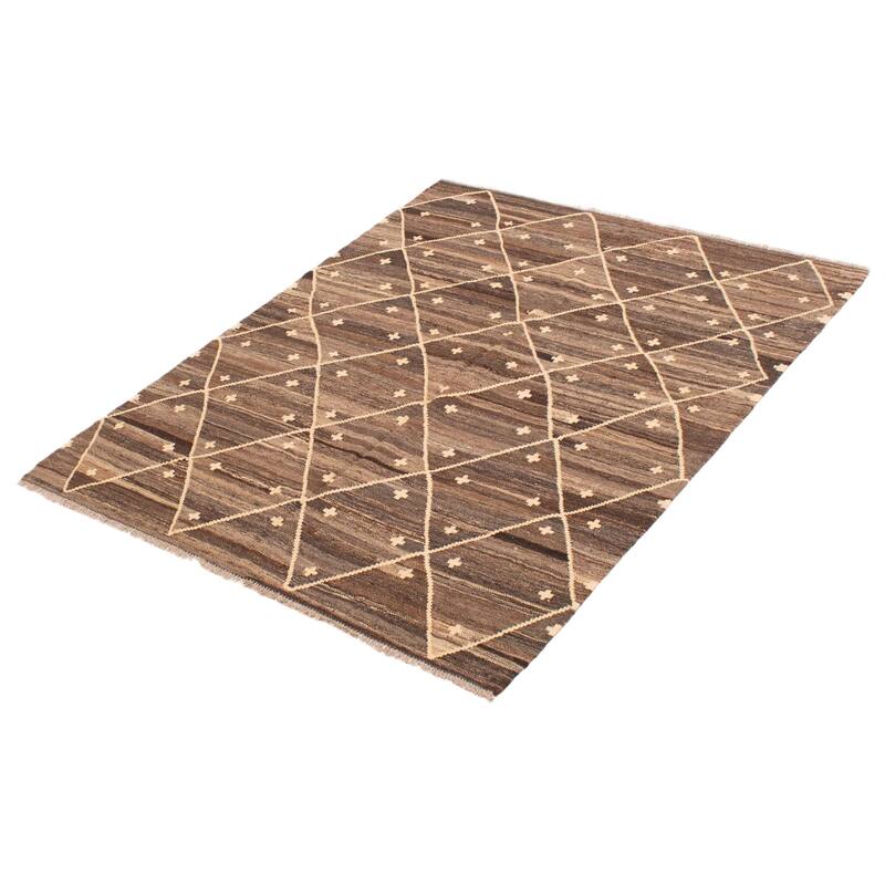 Sivas Brown Kilim 5'1" x 6'4" - 5'1 x 6'4