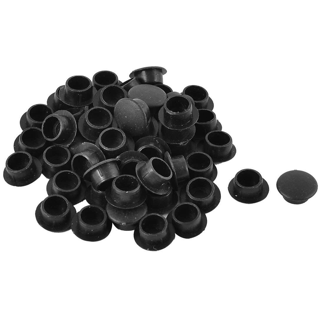 Shop Home Cabinet Decor Plastic Hole Plugs Caps Black 50pcs