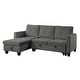 preview thumbnail 7 of 13, Nova Velvet Reversible Sleeper Sectional Sofa with Storage Chaise