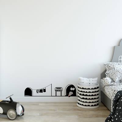 Walplus Mouse Hole Clothes Sticker Children Wall Sticker Nursery Decor