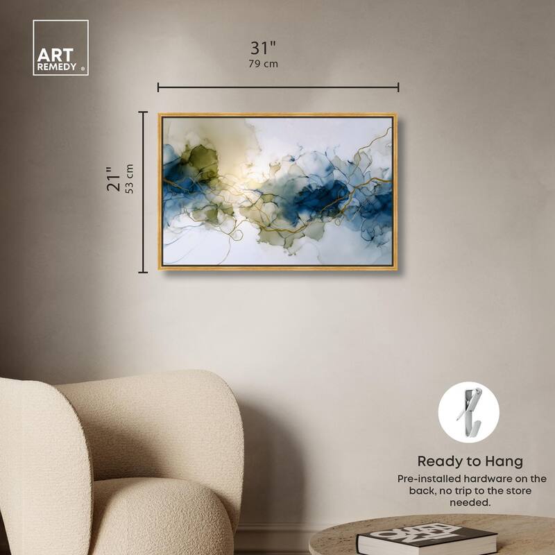 Fluid Geode Canvas by Art Remedy