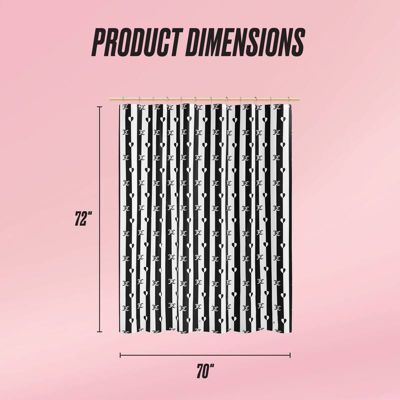 Juicy Couture 1-Piece PEVA Shower Curtain