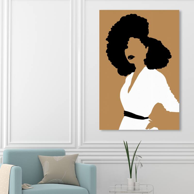 Wynwood Studio Fashion and Glam 26761 Glorious White and Modern & Contemporary Wall Art Canvas Print - 54 x 36