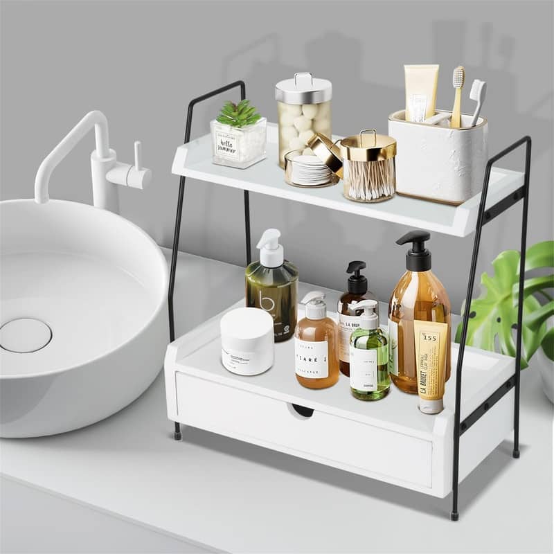 2-Tier Countertop Organizer - 7.5"D x 15.2"W x 16.5"H