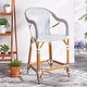 preview thumbnail 5 of 68, SAFAVIEH California Outdoor Bistro 26-inch Counter Stool with Arms - 23" W x 26" D x 43" H