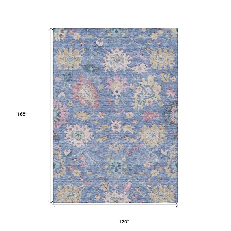 HomeRoots Floral Transitional Rectangle Outdoor Rug