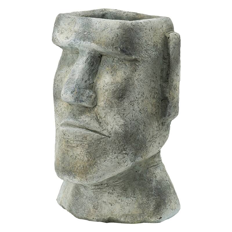 GDFStudio Easter Island Cement Small Planter