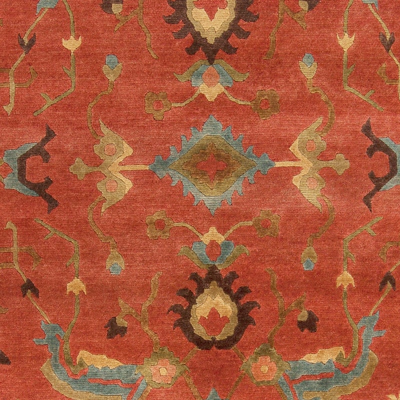Hand-Knotted Abbigail Border Indoor Area Rug - 9' x 13' - 9' x 13'
