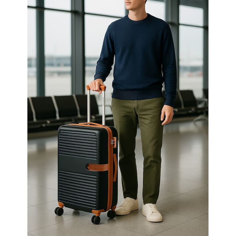 Garland 24" Expandable Hardside Spinner Chequed Luggage
