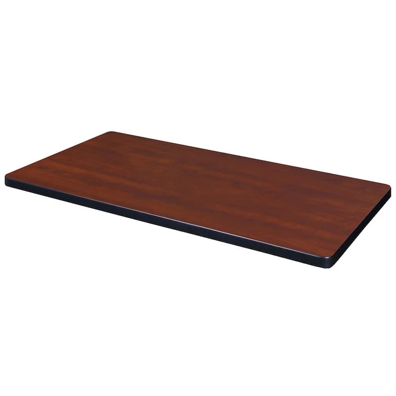48" x 30" Standard Rectangle Table Top- Ash Grey/ White - Brown/Red - Cherry Finish