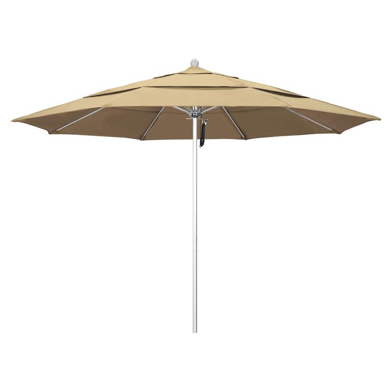California Umbrella Anodized Silver Finish Aluminum 11-foot Round Outdoor Umbrella