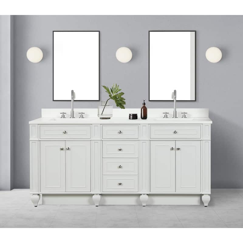 Winston 72" Double Vanity in White
