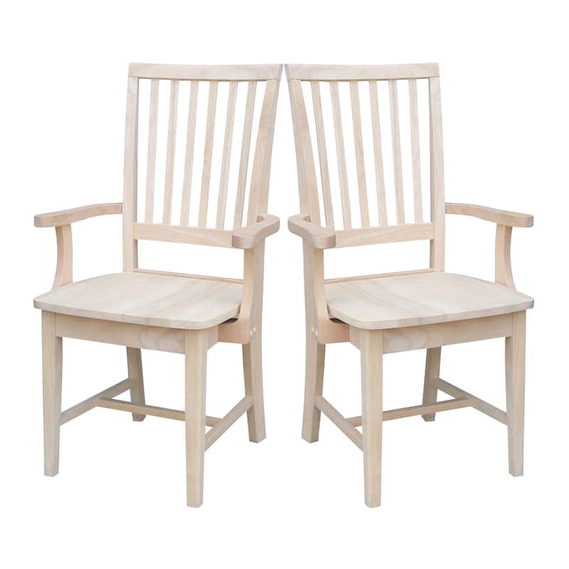 Copper Grove Ruellia Ready-to-finish Parawood Side Chair with Arms - Unfinished