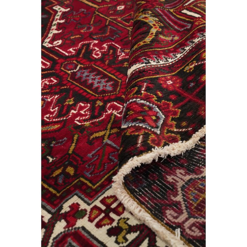 Hand Knotted Oriental 100% Wool Carpet Traditional Medallion Red Heriz Area Rug - 10' 5'' X 8' 0''