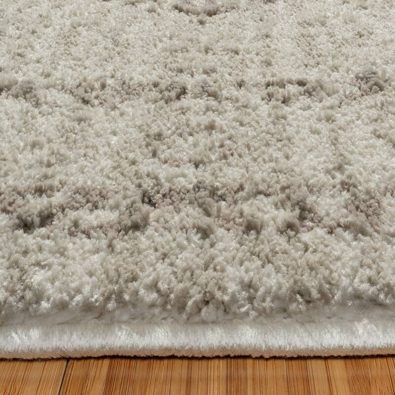 Gertmenian Trevi Polyester High-Low Plush Neutral Modern Abstract Indoor Area Rug Collection