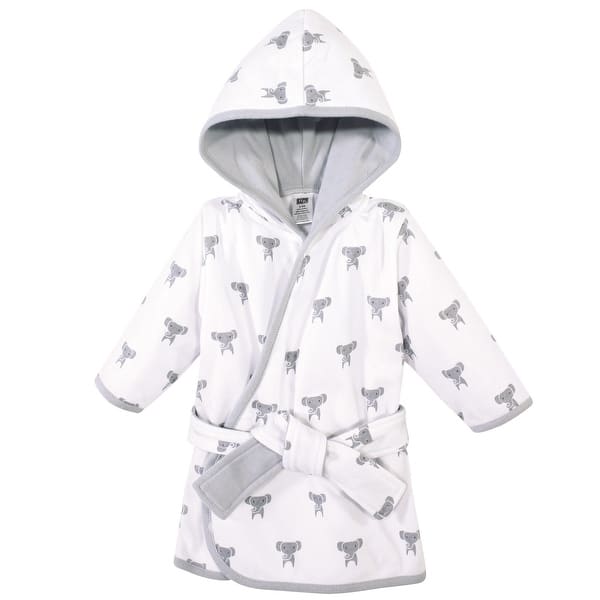 slide 1 of 1, Hudson Baby Infant Unisex Cotton Rich Bathrobe, Modern Elephant, 0-9 Months - Modern Elephant - 0-9 Months 0-9 Months - Modern Elephant