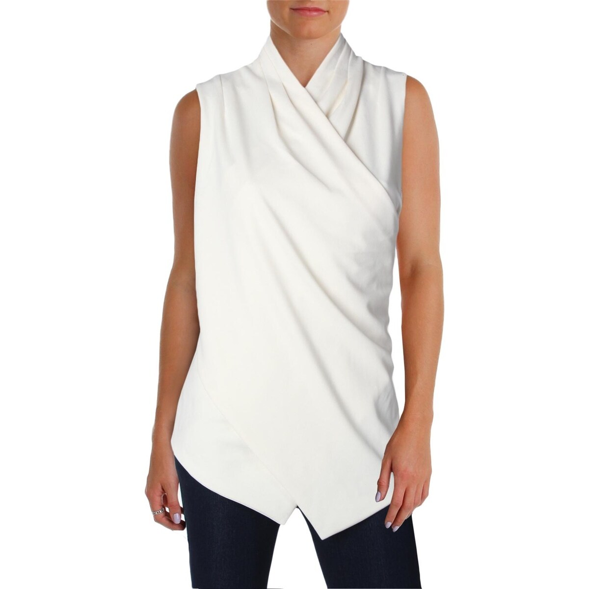 Shop Lauren Ralph Lauren Womens Falterio Tank Top Crepe Wrap