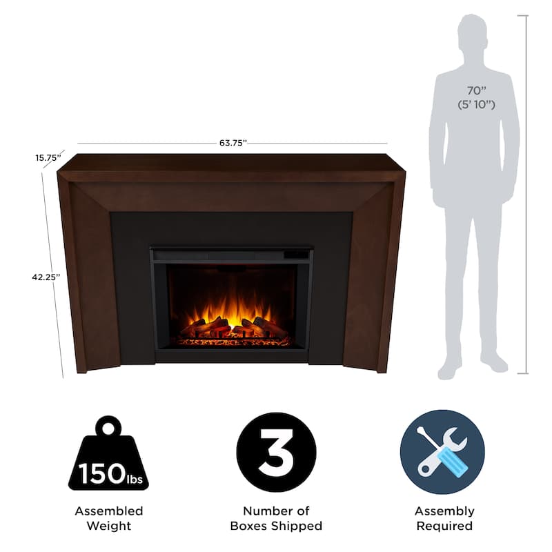 Brooks Grand Electric Fireplace by Real Flame