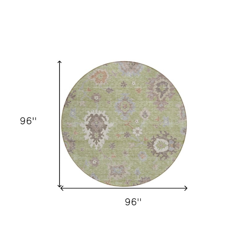 HomeRoots Floral Traditional Rectangle Outdoor Rug