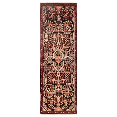 ECARPETGALLERY Hand-knotted Andelz Black Wool Rug - 2'9 x 8'6