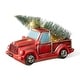 preview thumbnail 5 of 14, Glitzhome LED Lighted Red Truck Christmas Table Decor - 11"l*5.2"w*6"h