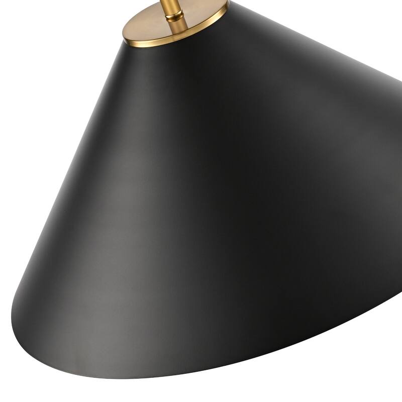 LamQee 1 -Light Metal Cone Pendant Light Adjustable Hanging Lighting - 15.7inch