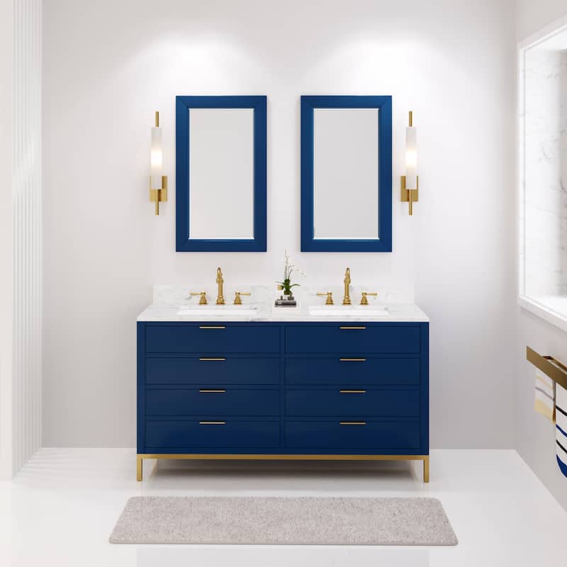 Bristol Carrara White Marble Countertop Vanity