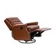 preview thumbnail 90 of 100, Echidna Transitional Genuine Leather Swivel Rocker Nursery Chair with Nailhead Trim by HULALA HOME