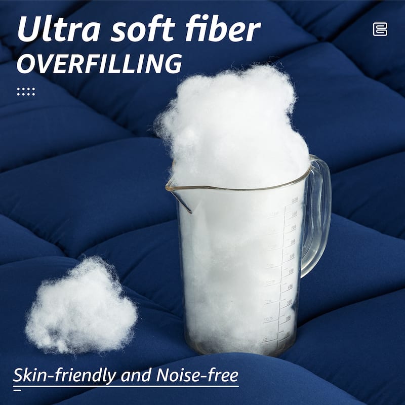 All Season Ultra Soft Fiber Machine Washable Quilted Comforter/Duvet Insert with Corner Tabs Comforter