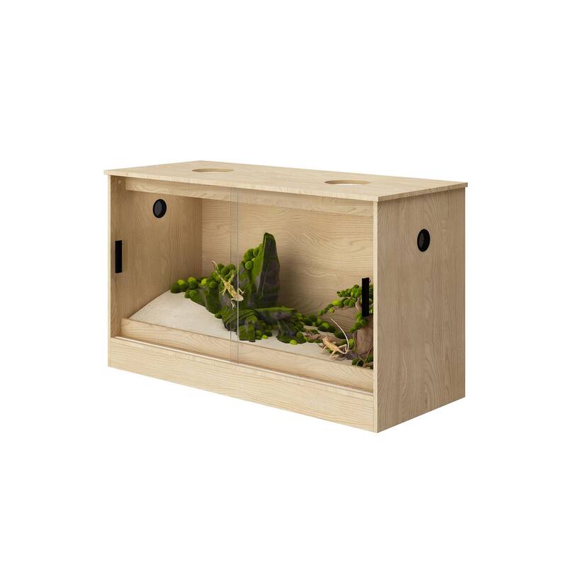 Glass Terrarium Tank with Ventilation Reptile & Amphibian Enclosure ... - Mobile Decorative Hamster Cage Terrarium System