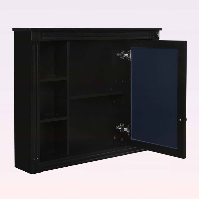 35'' x 28'' Wall Mounted Bathroom Storage Cabinet with Mirror,6 Open Shelves,Modern and Functional Medicine Cabinet