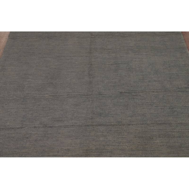 Gray Modern Gabbeh Oriental Rug Handmade Wool Carpet - 5'5"x 6'7"