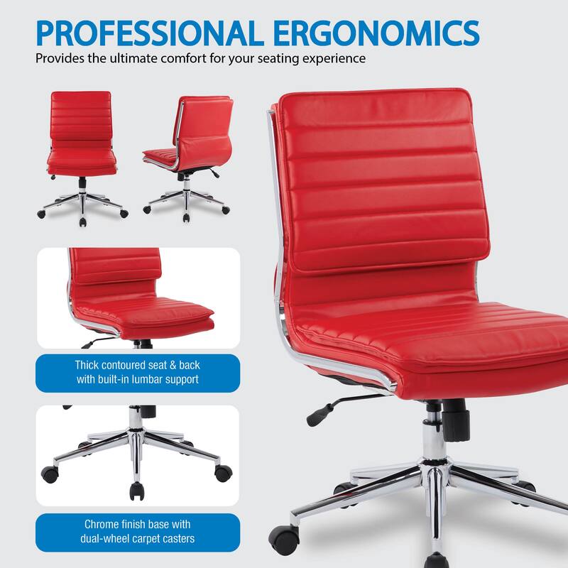Armless Mid Back Professional Managers