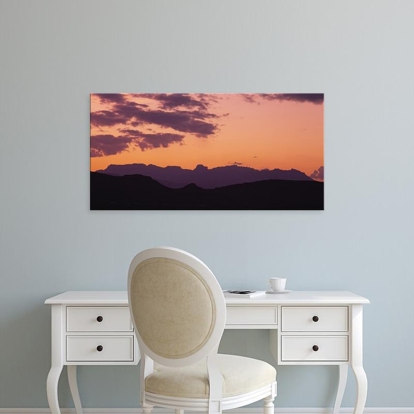 Easy Art Prints Panoramic Image 'Mountain ranges, Chisos Mountains, Big Bend National Park, Texas' Canvas Art