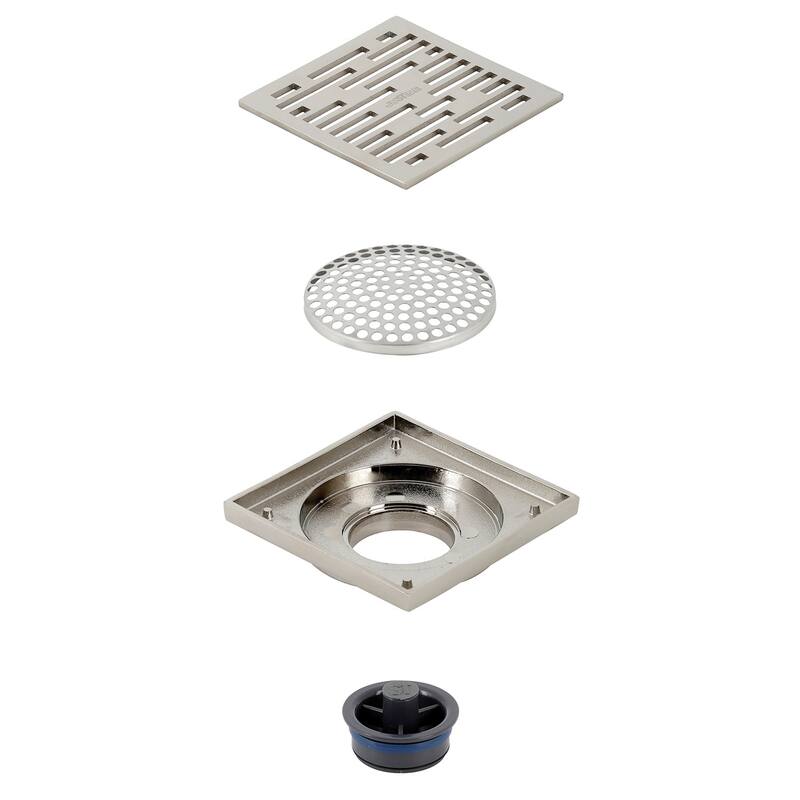 Watercourse Transit 4" Square Grid Shower Drain
