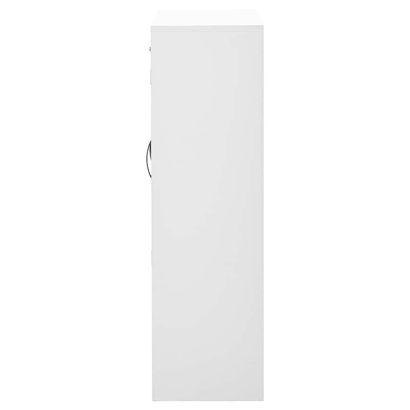 Freestanding Shoe Storage Cabinet, Narrow Slim Hidden Shoe Organizer, Entryway Shoe Rack with Adjustable Shelves & Drawer