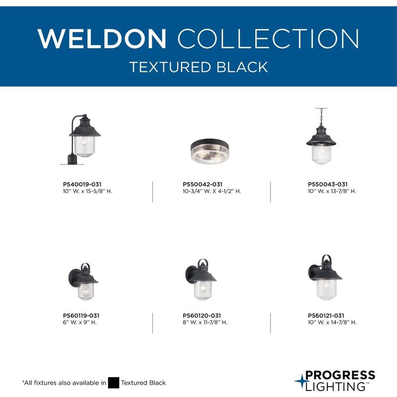 Weldon Collection One-Light Small Wall Lantern - 6 in x 6.75 in x 9 in