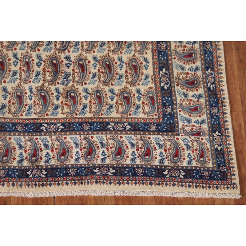 Paisley Mood Persian Vintage Area Rug Hand-Knotted Wool Carpet - 6'9"x 10'7"