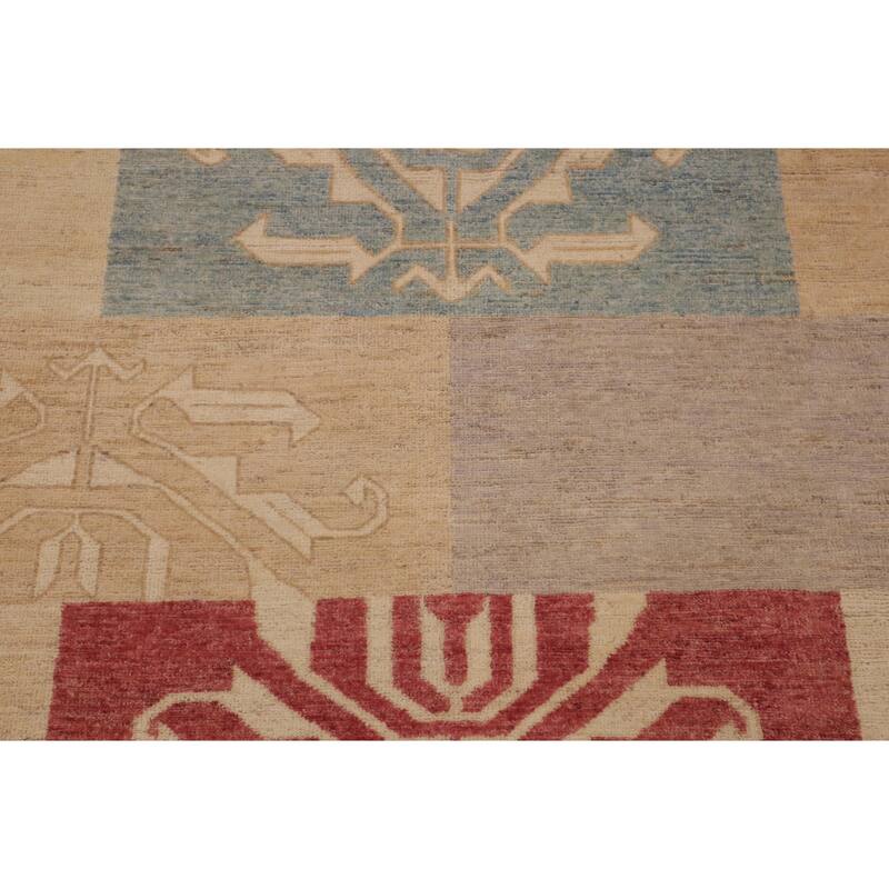 Rustic Bohemian Ri Gabbeh Hand Knotted Wool Area Rug