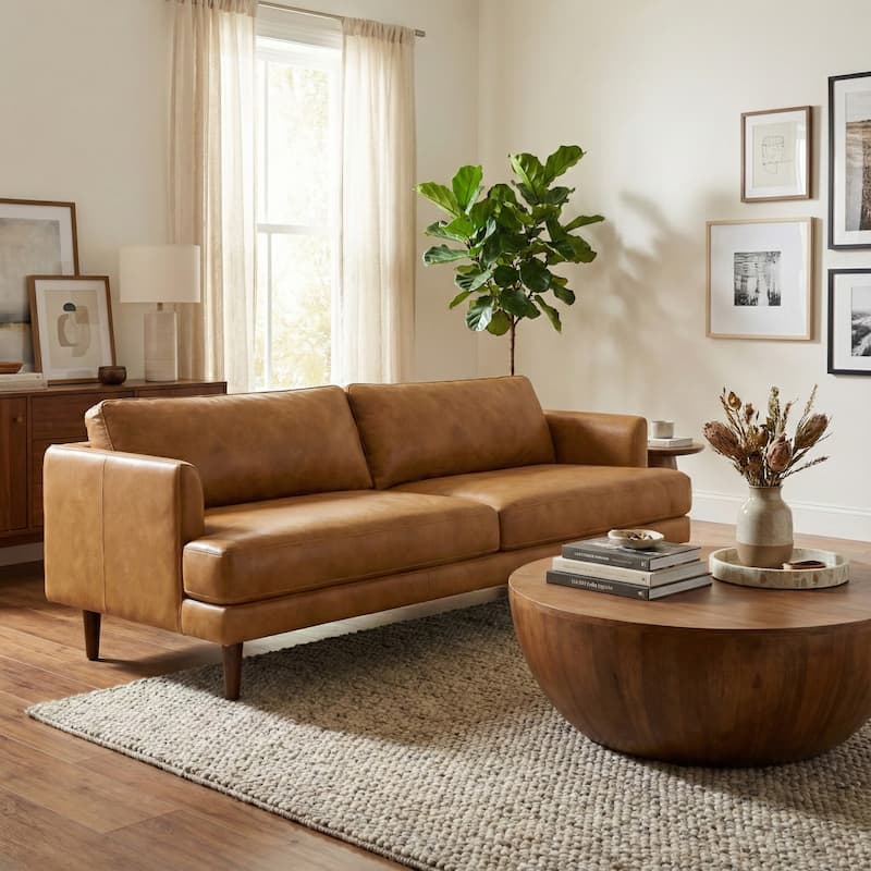 WYNDENHALL Chloris 90 inch Wide Mid-Century Modern Sofa