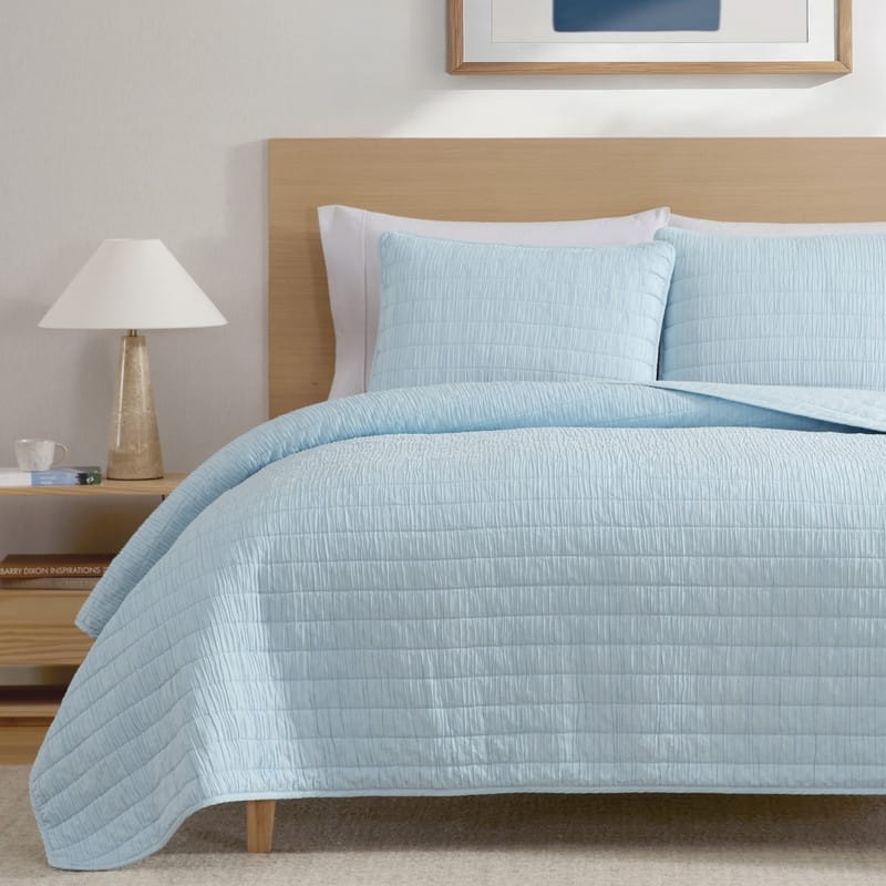 Swift Home Crinkle Enzyme Wash Oversized Coverlet/Bedspread Quilt Sets