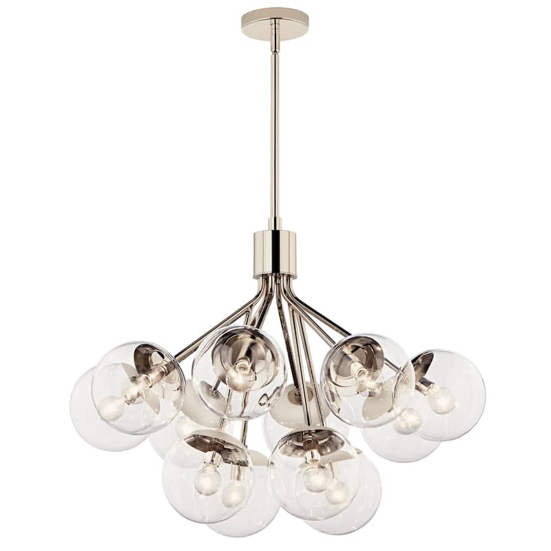 Kichler 52701CLR Silvarious 12 Light 30" Wide Chandelier with Clear