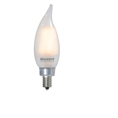 Bulbrite Pack of (4) Dimmable CA10 Candelabra (E12) LED Bulb