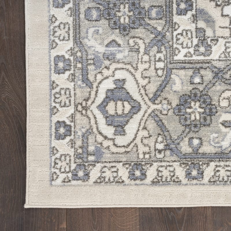 Power Loomed Floral Traditional Durable Area Rug - 142' X '106' X '0.32
