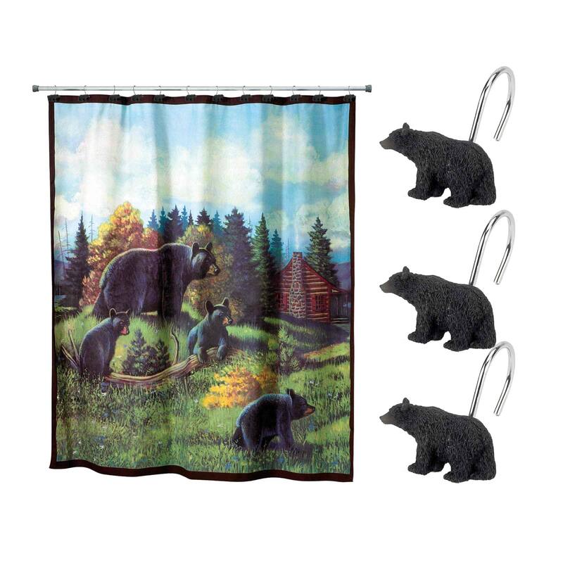 Avanti Linens Black Bear Lodge Shower Hooks - Brown